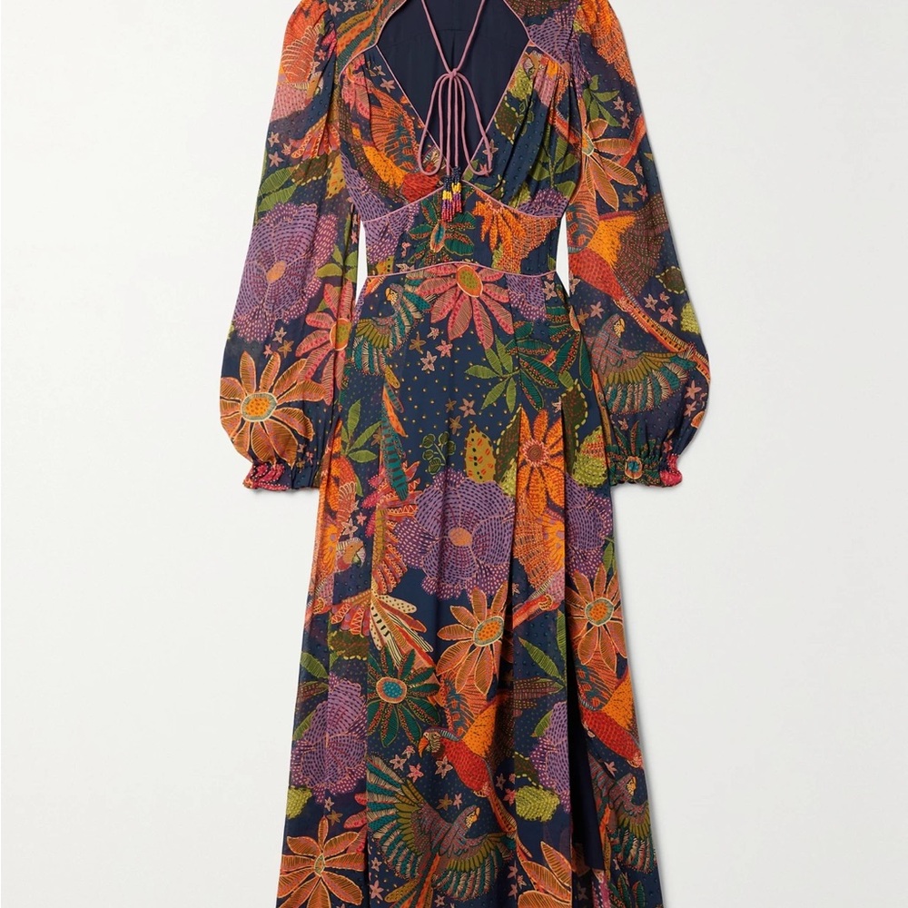 FARM Rio Multicolor Floral Long Sleeve Dress - Picture 2 of 9